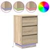 vidaXL Bedside Cabinet Sonoma Oak 39 x 34.5 x 65 cm Engineered wood