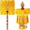 vidaXL Balinese Parasol Yellow 215 x 215 x 260 cm