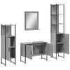 vidaXL 4 Piece Bathroom Cabinet Set Grey Sonoma Engineered Wood