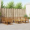 vidaXL Outdoor Sofa Set 10 pcs Natural Solid Acacia Wood