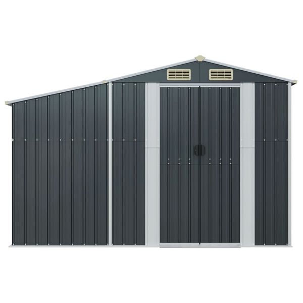 vidaXL Garden Shed Anthracite 277x93x179 cm Galvanised Steel