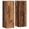 vidaXL Plant Stands 2 pcs Old Wood 33x33x100 cm Engineered Wood