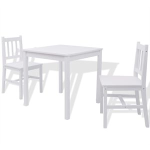 vidaXL Dining Table And Chair | White | Pinewood | Small | Durable