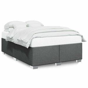 vidaXL Bed Frame without Mattress Dark Grey&nbsp;Double Fabric