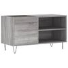 vidaXL Record Cabinet | Grey sonoma | Engineered wood and iron | Standard
