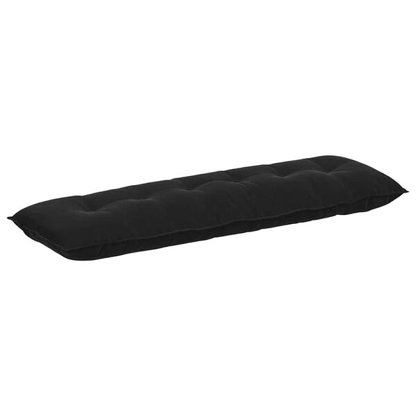 vidaXL Back Pillow Black 160 x 50 cm Corduroy Fabric