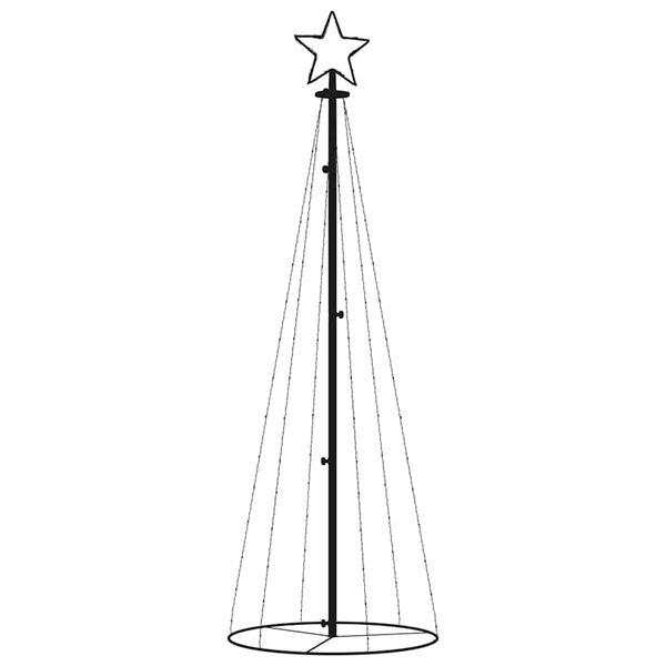 vidaXL Christmas Cone Tree Cold White 108 LEDs 70x180 cm
