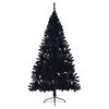 vidaXL Artificial Pre-lit Christmas Tree Black 240 cm PVC