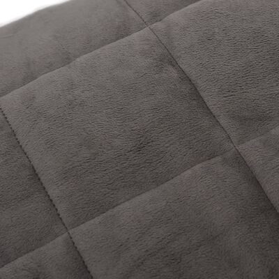 vidaXL Weighted Blanket Grey 138x200 cm Single 10 kg Fabric