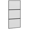 vidaXL Sliding Door Black 102.5x205 cm Tempered Glass and Aluminium