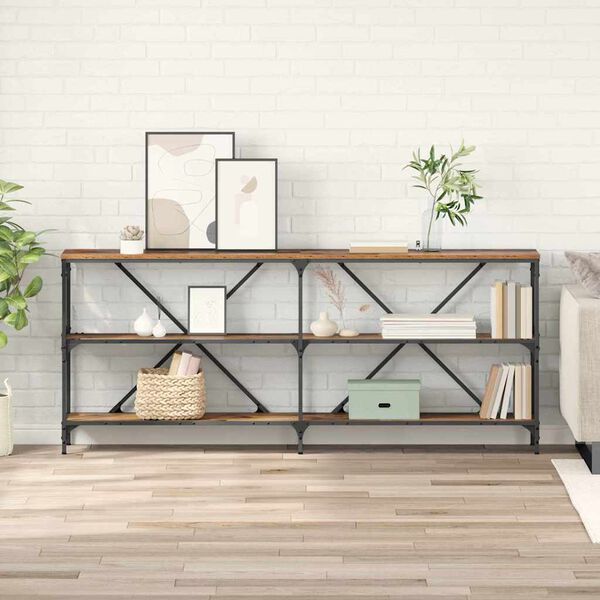 vidaXL Console Table Old Wood 180 x 30 x 75 cm Engineered Wood