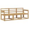 vidaXL Outdoor Sofa Set 3 pcs White Solid Acacia Wood