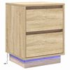 vidaXL Bedside Cabinet with Drawer 2 pcs Sonoma Oak 39 x 34.5 x 50 cm