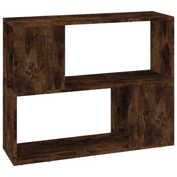 vidaXL Book Cabinet/Room Divider Smoked Oak 80x24x63 cm