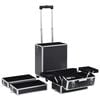 vidaXL Make-up Trolley Aluminium Black
