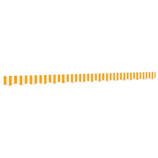 vidaXL Replacement Fabric for Awning Valance Yellow and White Stripe 4 m