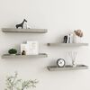 vidaXL Loggia Wall Shelves 4 pcs Concrete Grey 60x15x4 cm MDF