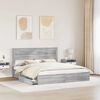 vidaXL Storage Bed Grey Sonoma 180 x 200 cm Engineered Wood