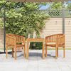 vidaXL Banana Chairs 2 pcs Solid Teak Wood