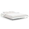 vidaXL Bed Frame without Mattress High Gloss White 135x190 cm