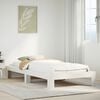vidaXL Bed Frame without Mattress White 90x200 cm Solid Wood Pine