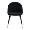 Venture Home Dining Chairs 2 pcs Velvet Velvet Black and Brass