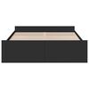 vidaXL Bed Frame with Drawers without Mattress Black 140x200 cm