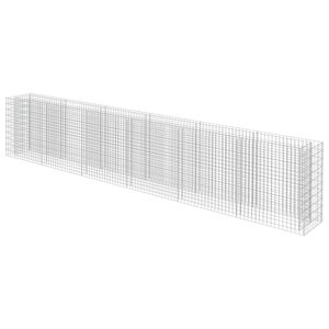 vidaXL Gabion Raised Bed Galvanised Steel 540x50x100 cm