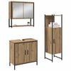 vidaXL Bathroom Furniture Set with Shelf 3 pcs Brown Engineered wood