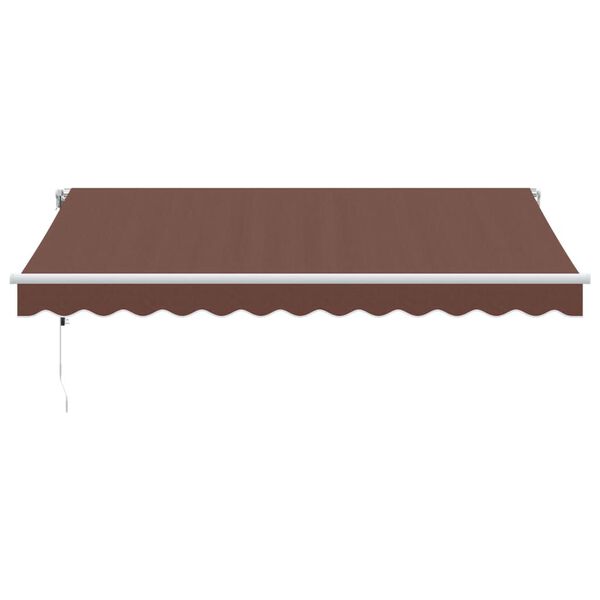 vidaXL Automatic Retractable Awning with LED Brown 350x250 cm