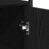vidaXL Wall-mounted Cabinet Wall-mounted Black Oak 69.5 x 34 x 180 cm