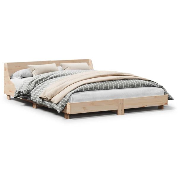 vidaXL Bed Frame without Mattress 140x200 cm Solid Wood Pine