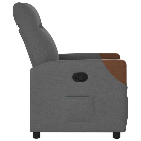 vidaXL Recliner Chair Reclining Dark Grey 69 x 86 x 100 cm Fabric