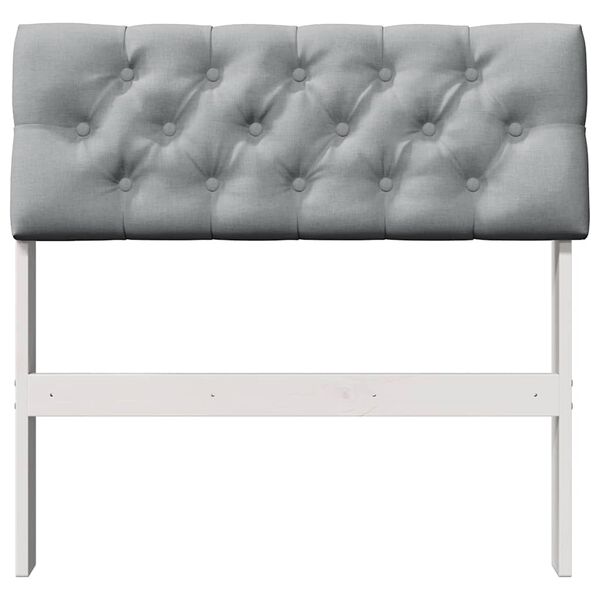 vidaXL Upholstered Headboard Light Grey 80 cm Solid Pine Wood