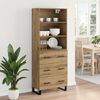 vidaXL Highboard Artisan Oak 69.5 x 34 x 180 cm Engineered Wood