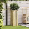 vidaXL Planter Boxes Brown 33 x 33 x 85 cm Impregnated Pine Wood