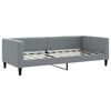 vidaXL Daybed with Trundle and Drawers Light Grey 90x190 cm Fabric