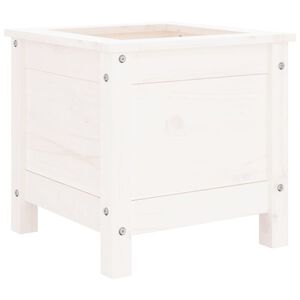 vidaXL Garden Planter White 40x40x39 cm Solid Wood Pine