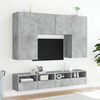 vidaXL TV Wall Cabinet Concrete Grey 100x30x30 cm Engineered Wood