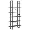 vidaXL High Cabinet Grey 100x30x210 cm Solid Wood Pine