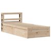 vidaXL Bed Frame with Headboard 100x200 cm Solid Wood Pine