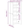 vidaXL Shoe Cabinet Artisan Oak 80x35.5x180 cm Engineered Wood