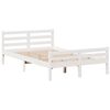 vidaXL Bookcase Bed without Mattress White 135x190 cm Double Solid Wood Pine