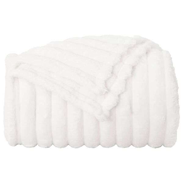 vidaXL Throw Blanket White 150 x 130 cm Fleece