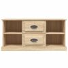 vidaXL TV Cabinet Sonoma Oak 99.5x35.5x48 cm Engineered Wood