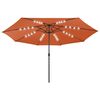 vidaXL Garden Parasol with LED Lights 400 cm Terracotta