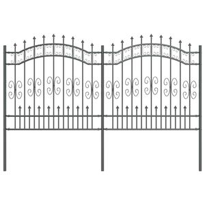 vidaXL Garden Fence KAMPEN Grey