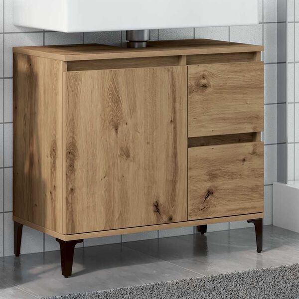vidaXL Sink Cabinet Artisan Oak 65x33x60 cm Engineered Wood