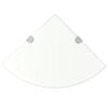 vidaXL Floating Shelf | Clear | Tempered safety glass | Small