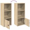 vidaXL Bookcase Sonoma Oak 31x24x77 cm Engineered Wood